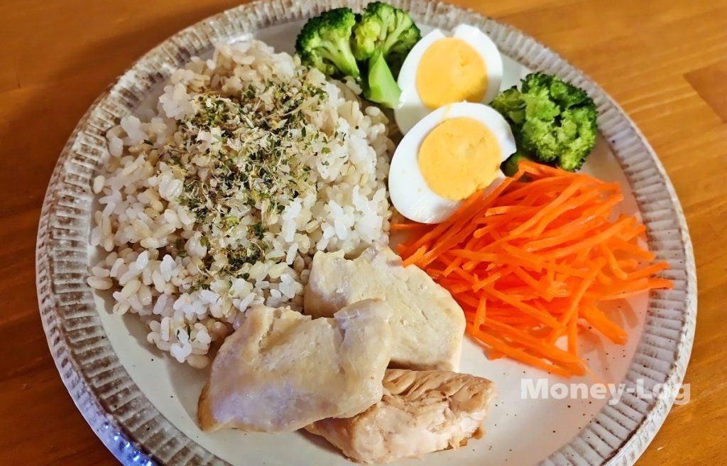 高タンパク・高食物繊維の朝食プレート　